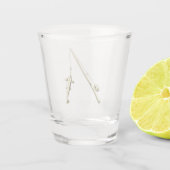 Goud Geviste Pole Shot Glas (Achterkant)