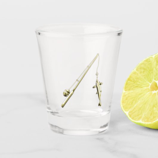 Goud Geviste Pole Shot Glas (Voorkant)