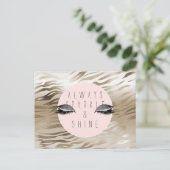 Goud Glam Glanzend Zilver Glitter Ogen Strepen Briefkaart (Staand voorkant)