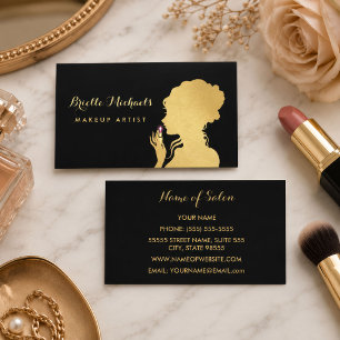 Goud Glam Make-up Artiest Visitekaartje