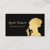 Goud Glam Make-up Artiest Visitekaartje (Voorkant)