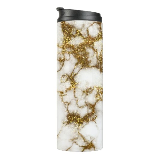 Goud Glam Marmer Thermosbeker (Geroteerd rechts)