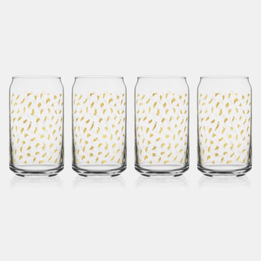 Goud Glam Wit Abstract Blikvorm Glas (Achterkant)