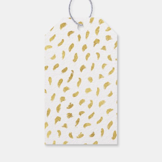  Goud Glam Wit Abstract Cadeaulabel (Achterkant)