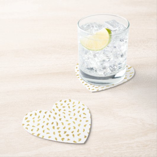 Goud Glam Wit Abstract Kartonnen Onderzetters (Insitu)