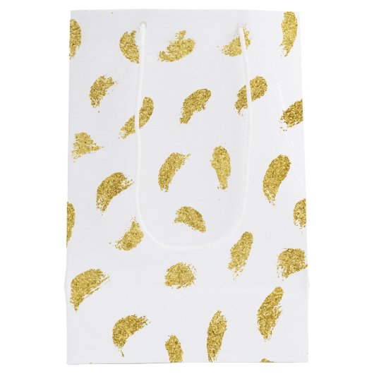  Goud Glam Wit Abstract Medium Cadeauzakje (Achterkant)