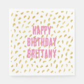  Goud Glam Wit Abstract Servet (Voorkant)