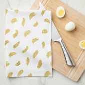  Goud Glam Wit Abstract Theedoek (Quarter Fold)