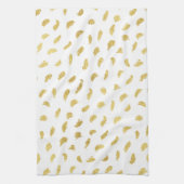 Goud Glam Wit Abstract Theedoek (Verticaal)