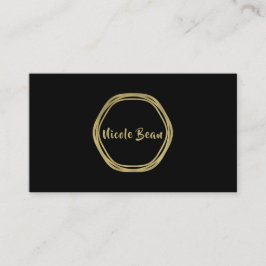 Goud Glam & Zwarte Ringen Chic Moderne Glamour Visitekaartje