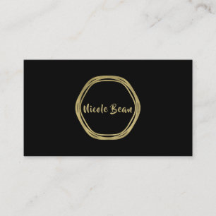 Goud Glam & Zwarte Ringen Chic Moderne Glamour Visitekaartje