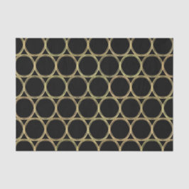 Goud Glam & Zwarte Ringen (Elke Kleur) Moderne Gla Tissuepapier