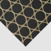 Goud Glam & Zwarte Ringen (Elke Kleur) Moderne Gla Tissuepapier (Detail)