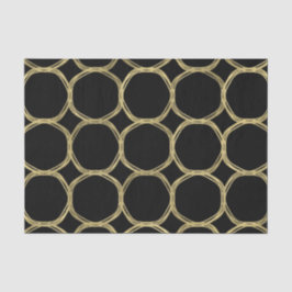Goud Glam & Zwarte Ringen Moderne Glam Feest Tissuepapier