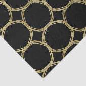 Goud Glam & Zwarte Ringen Moderne Glam Feest Tissuepapier (Detail)