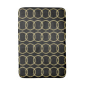 Goud Glam & Zwarte Ringen Moderne Glamour Badmat (Voorkant Verticaal)