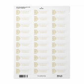 Goud  Glamour Elegance Return Adres Label (Full Sheet)