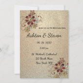 Goud & Glans Bruiloft Kaart (Voorkant)