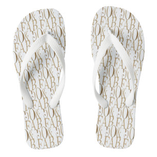 Goud Glans Glamour 50 & Fabulous Patroon Teenslippers