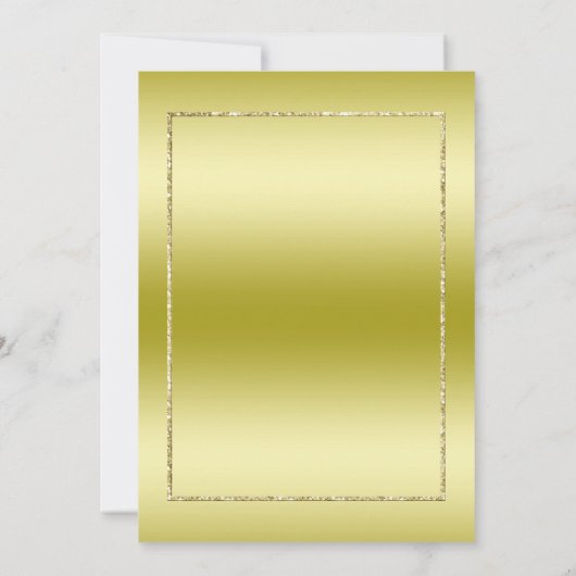 Goud Glans & Glitter 1e huwelijksverjaardag Kaart (Achterkant)