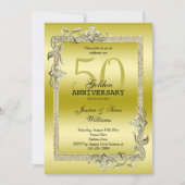 Goud Glans & Glitter 50ste gouden huwelijksjubileu Kaart (Voorkant)