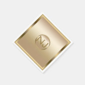 Goud Glans Gouden Glanzend Modern Glam Feest Servetten (Hoek)