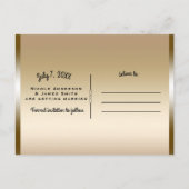 Goud Glans Shiny Chic Glam Bewaar de Datum Aankondigingskaart (Achterkant)