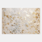 Goud glanzend Metallic Kerstcadeau Inpakpapier Vel (Voorkant 3)