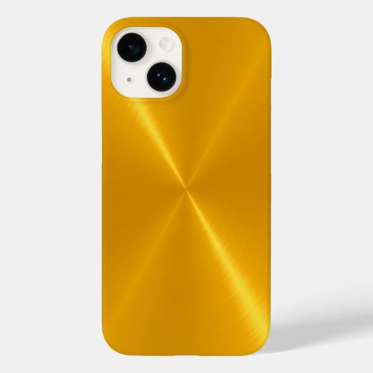 Goud glanzend roestvrij staal metaal Case-Mate iPhone case (Achterkant)