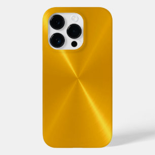 Goud glanzend roestvrij staal metaal Case-Mate iPhone 14 pro hoesje