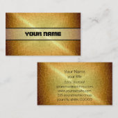 Goud Glanzend RVS Metaal Visitekaartje (Voorkant / Achterkant)