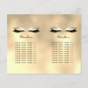 Goud Glas Glitter Make-up Wimpers Prijzen Folder