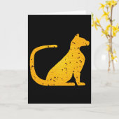 Goud Glas in lood Cat CrystalKatz Kaarten (Gele Bloem)