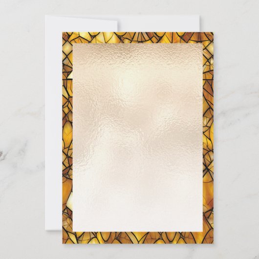 Goud Glas in lood Rozen Beauty en The Beast Kaart (Achterkant)