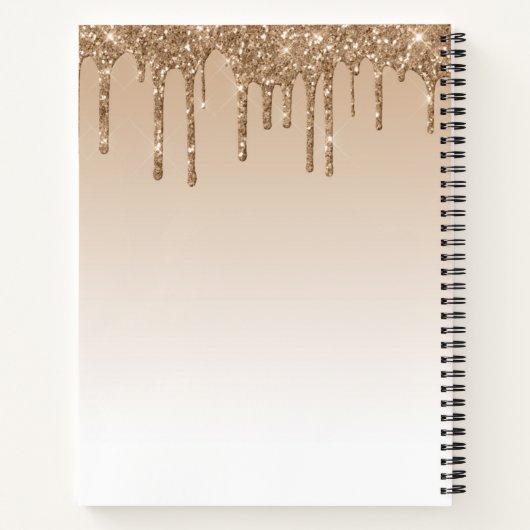 Goud glinsterende druppels Receptenboek Notitieboek (Achterkant)