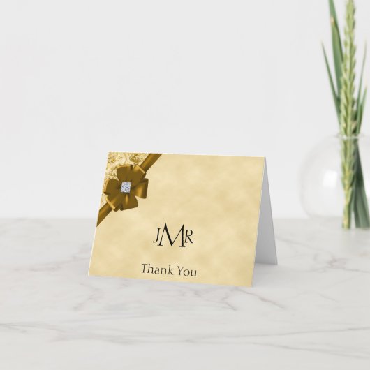 Goud Glitter 50e Verjaardag Bedankt (Voorkant)