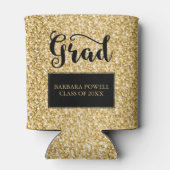 Goud Glitter-Afstuderen Blikjeskoeler (Achterkant)