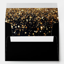 Goud Glitter Confetti Zwart Glam Moderne Feestje