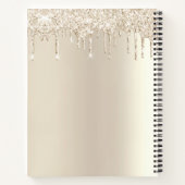 Goud Glitter Drips Bakkerij Catering Banketbakker  Notitieboek (Achterkant)