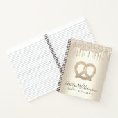 Goud Glitter Drips Bakkerij Catering Banketbakker  Notitieboek (Binnen)