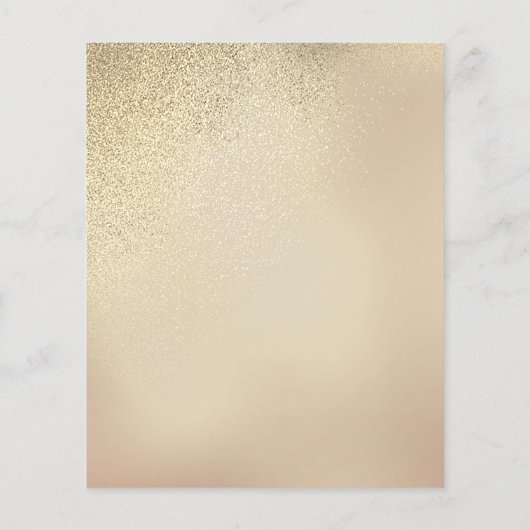 Goud Glitter Glam Service Lijst voor Visagist  Flyer (Achterkant)