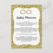 Goud Glitter Goud Oneindig Veiligheidsmaatregelen Informatiekaartje (Voorkant)