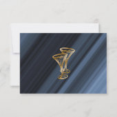 Goud & Glitter Rode Ballonnen Verjaardag Dank u Notitiekaartje (Achterkant)