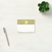 Goud Glitter & Turkoois Aqua Glam Persoonlijke Ini Post-it® Notes (Kantoor)