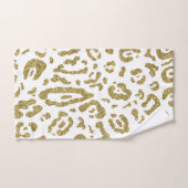 Goud Glitter Witte Cheetah Luipaard Dierenprint  Bad Handdoek (Handdoek)