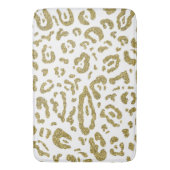Goud Glitter Witte Cheetah Luipaard Dierenprint Badmat (Voorkant Verticaal)