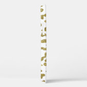 Goud Glitter Witte Cheetah Luipaard Dierprint Case-Mate iPhone Case (Achterkant / Rechts)