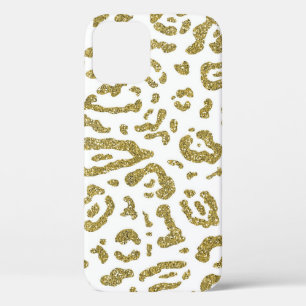 Goud Glitter Witte Cheetah Luipaard Dierprint Case-Mate iPhone Case