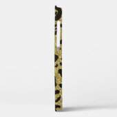 Goud Glitter Zwarte Cheetah Luipaard Dierprint Case-Mate iPhone Case (Achterkant / Links)