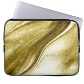 Goud Glittered Elegant Laptop Hoesje Laptop Sleeve (Voorkant)